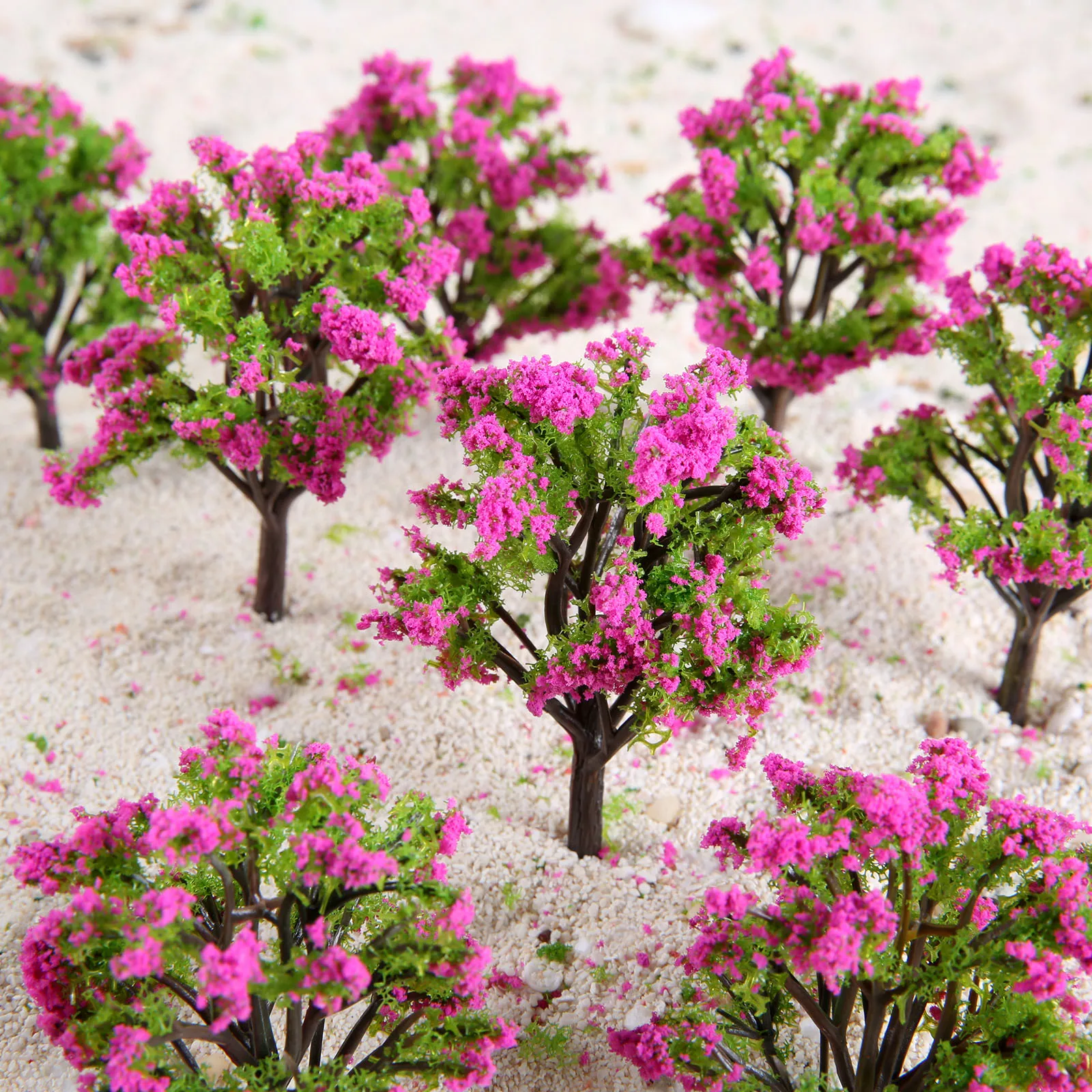 20pc 75mm plástico modelo de árvores escala 1:100 layout ferroviário arquitetônico jardim paisagem árvores modelo diorama miniaturas