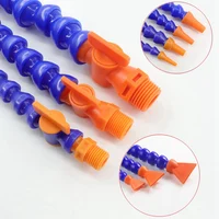 Manguera de tubo de refrigerante de aceite y agua Flexible de plástico, rosca macho de 1/2 3/8 1/4 pulgadas, 300 ~ 700mm, con boquilla para tubo de refrigeración de torno de fresado CNC