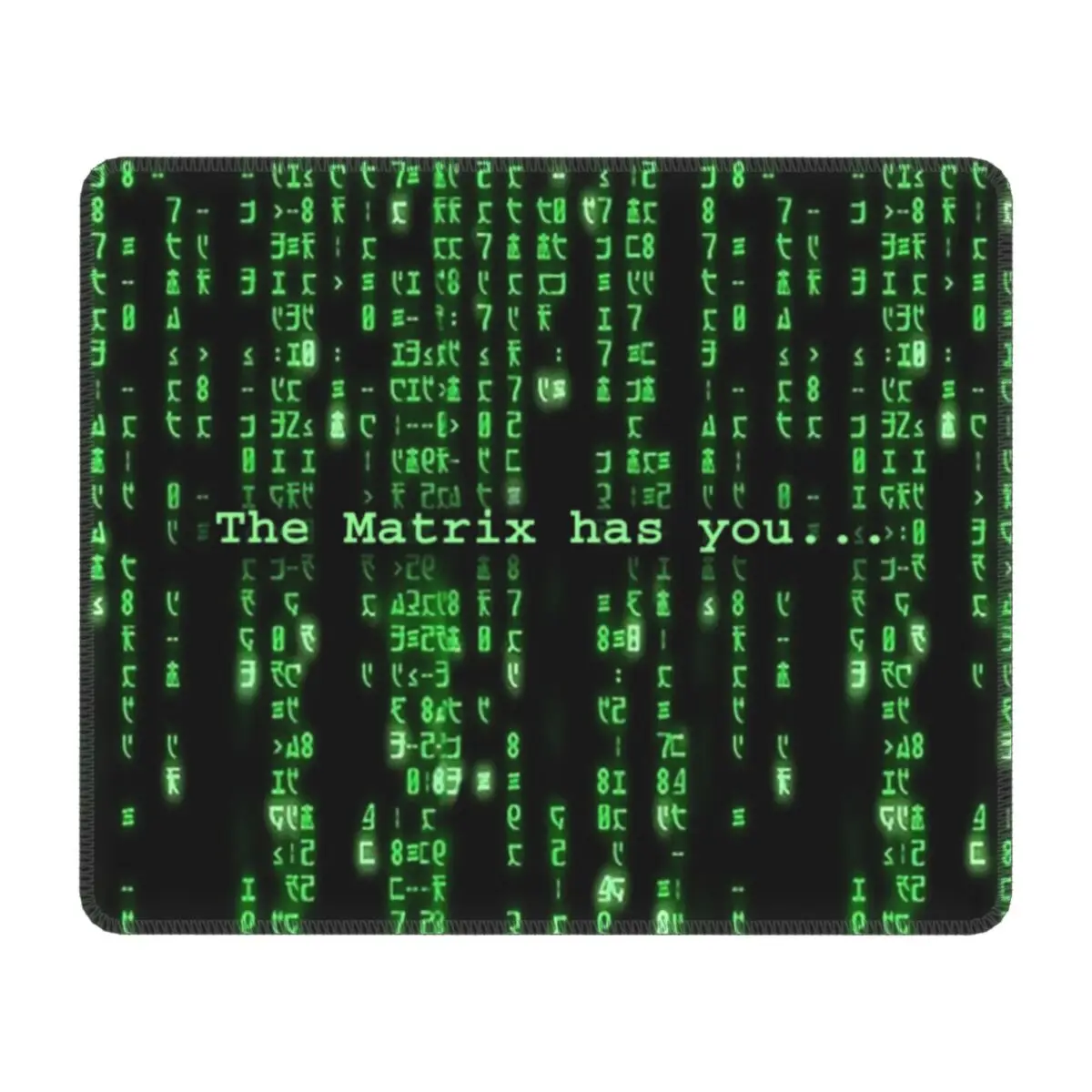 The Matrix Has You Computer Mouse Pad Square Mousepad with Stitched Edges Non-Slip Rubber Programmer Matrix Code Desk Mouse Mat