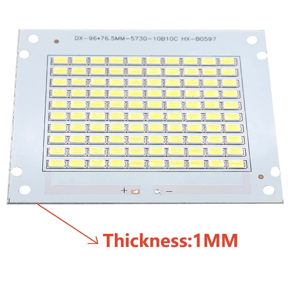 50W High Lumens LED Flood Light DC30-32V Epistar PCB SMD 5730 White 6000K LED Chips plate resource Floodlight DIY LED lamp Beads