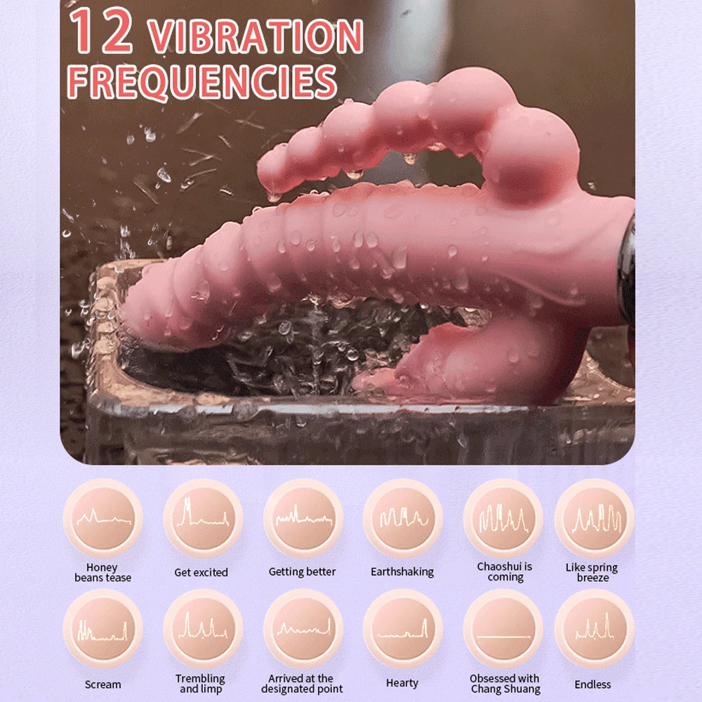 3 In 1 Dildo Rabbit Vibrator Waterproof USB Magnetic Rechargeable Anal Clit Vibrator Sex Toys for Women Couples Sex Shop - Image 2