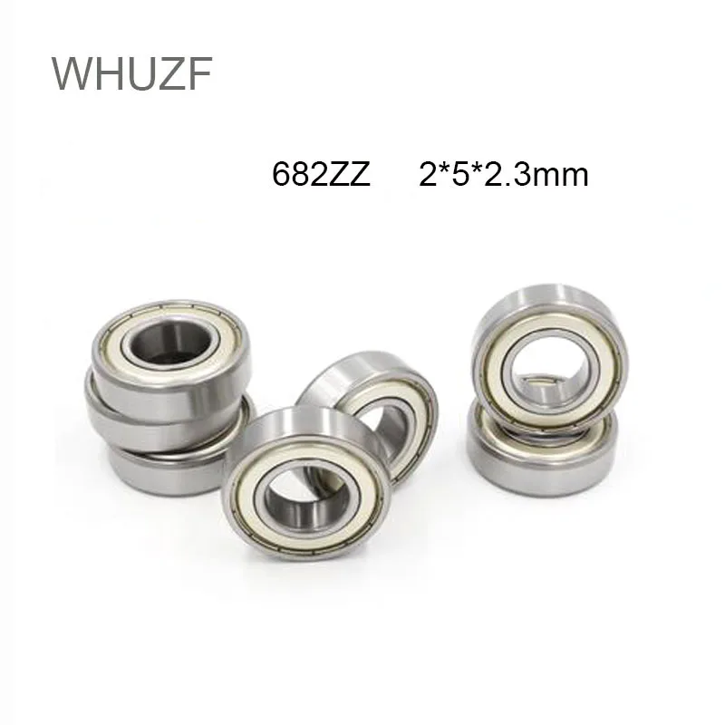 WHUZF Free Shipping 682ZZ Bearing 2*5*2.3 mm ( 10 PCS ) ABEC-1 Miniature 682 Z ZZ High Precision 682z Ball Bearings