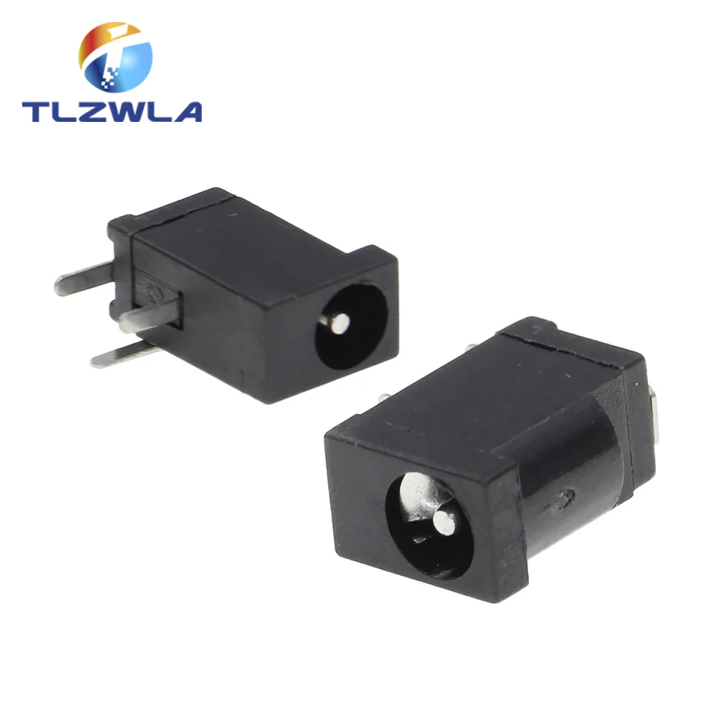 10PCS Hot Sales High Quality DC-002 0.3A 50V Black DC Power Jack Socket Connector DC002 3.5*1.3mm 1.3 Socket