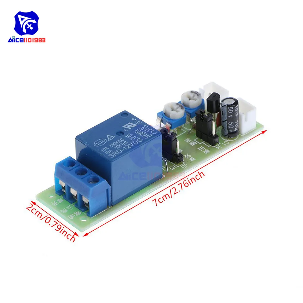 diymore JK11 Adjustable Cycle Timer Delay On/Off Switch Relay Module DC 5V 12V 24V Timer Relay Module 0 -15m / 0-60m with Cable
