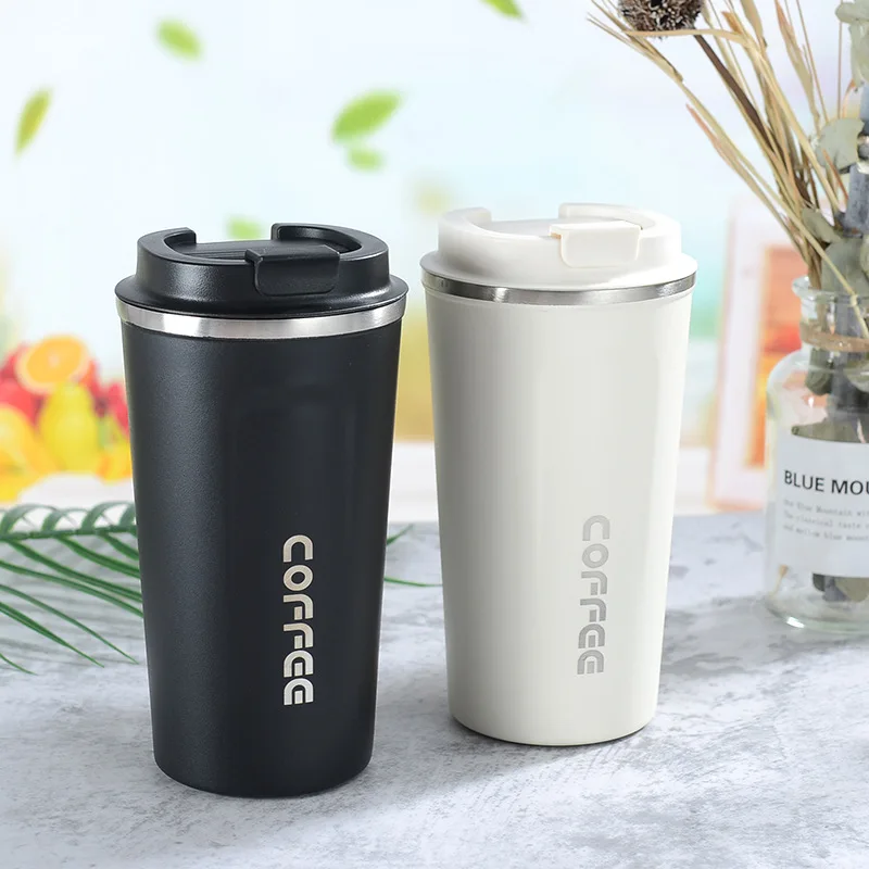 

380/510ml Modern Simple Vacuum Stainless Steel Portable Car Thermos Cup Double Coffee Cup Milk Tea Water Cup Business Gift Cup