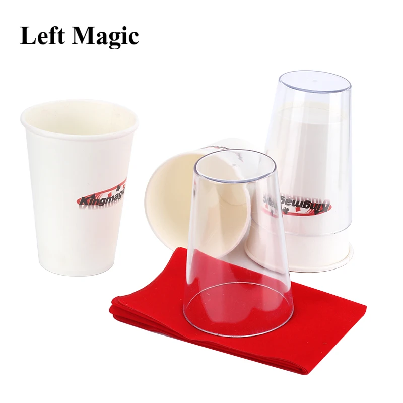 Cup And Coin Illusions Magic Tricks Coin Cross Magic Props Cup Close Up Stage Magic Accessary Magician Magic Funny Mentalism