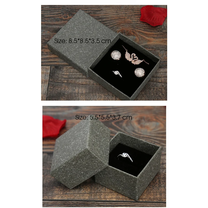 F.I.N.S  Jewelry Gift Boxes Bracelets Earring Ring Necklace Jewellery Set Box Square Packaging Cases Display Cardboard Mixed