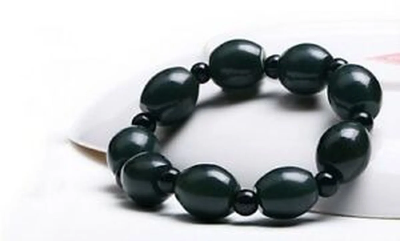 Royal China Hetian Jade Carved Beads Bangle Bracelets And High-end Wealth Symbol