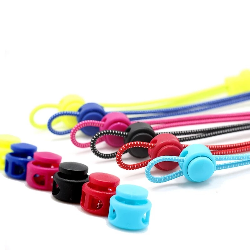 Safety Elastic Shoelaces Round High quality Spring Lock Lazy Lace  can free Adjust Take a walk Sports No Tie Shoelace 1 pair
