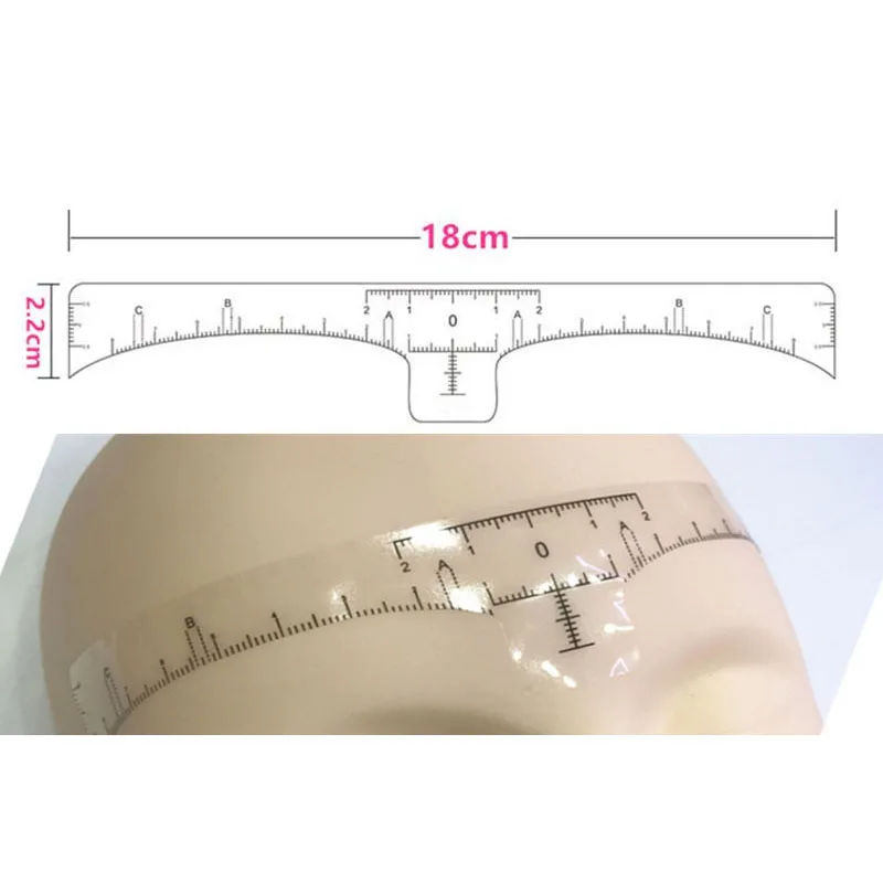 50pcs Disposable Eyebrow Large Ruler Microblading Accessories Tool Measurement Mark Permanent Makeup StickerTattoo Tool Kit