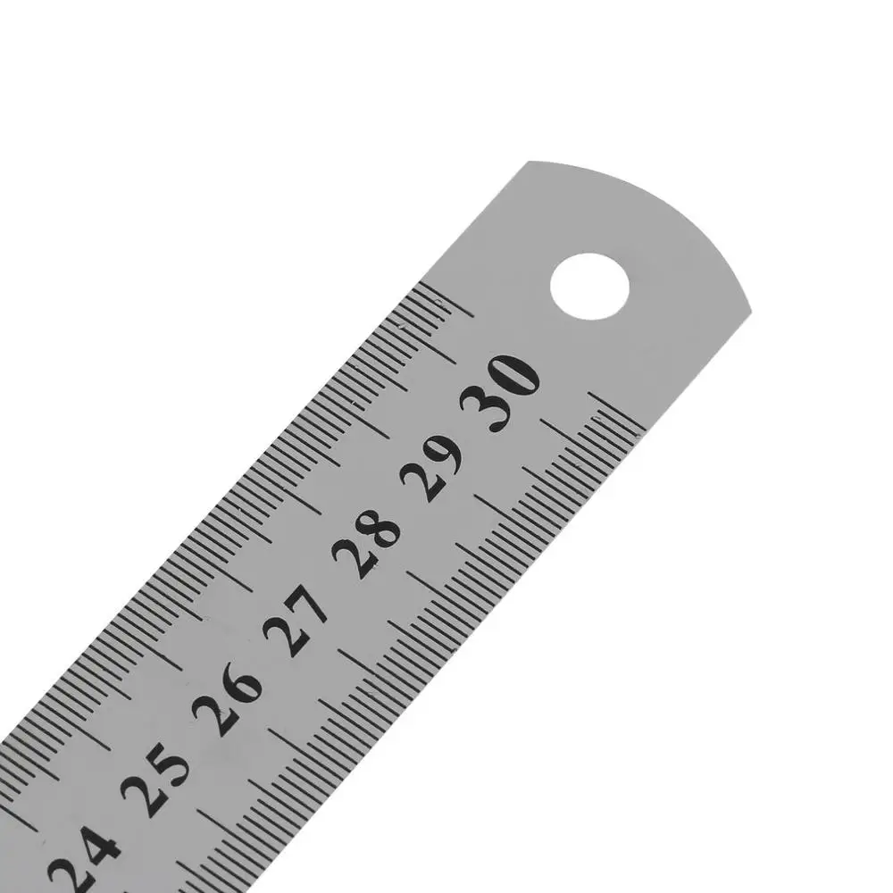 Stainless Steel Metal Ruler 30CM Straight Ruler Measurement Double Sided for Sewing Foot Sewing & School Stationery