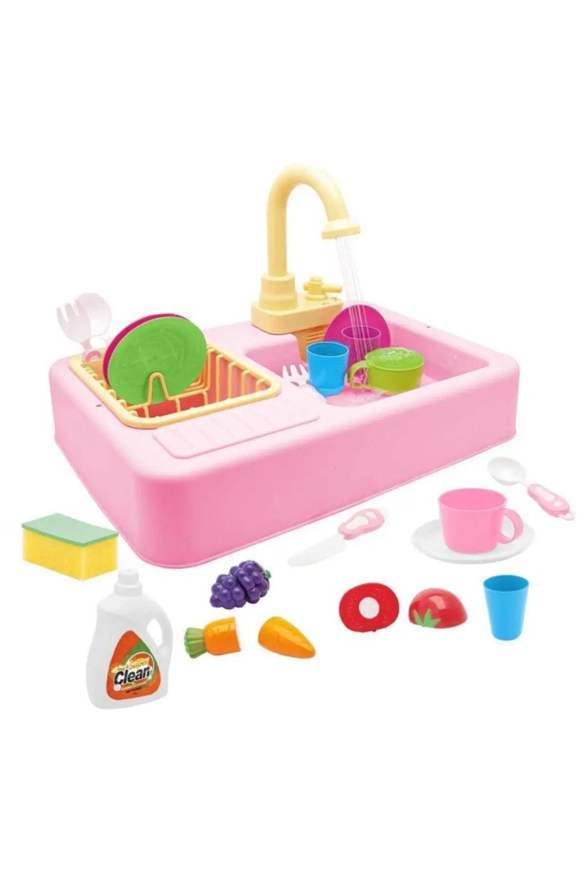 Modern Kitchen Sink Toy Pink Color