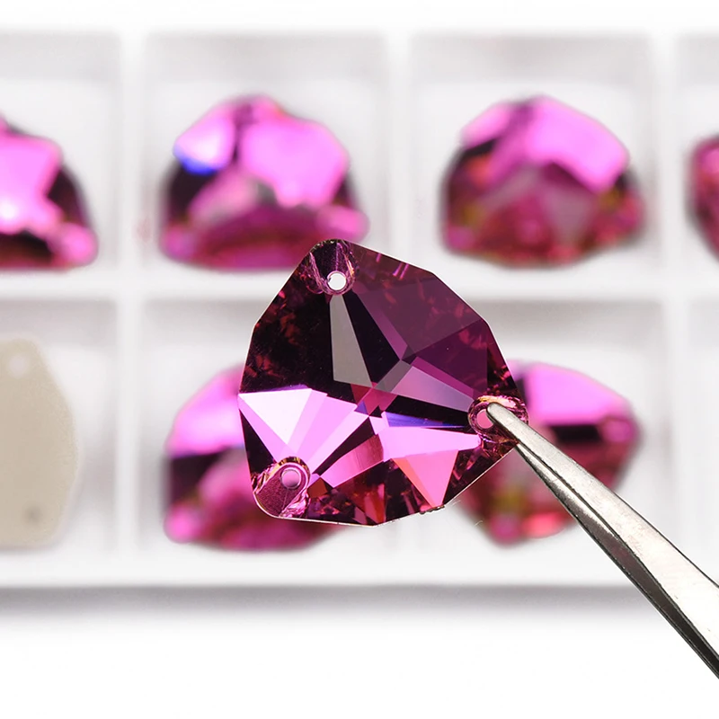 YANRUO 3272 Fat Triangle Alle Farben Aufnähsteine Glas Kristall Strasssteine AAAAAA Qualität Nähsteine für Kleidung, Kleider, Schuhe – Detail 27