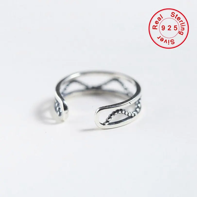 Authentic 100% Silver Wave Line Ring, Original Vintage Compatible With Thomas Jewelry for Women And Men TS 169