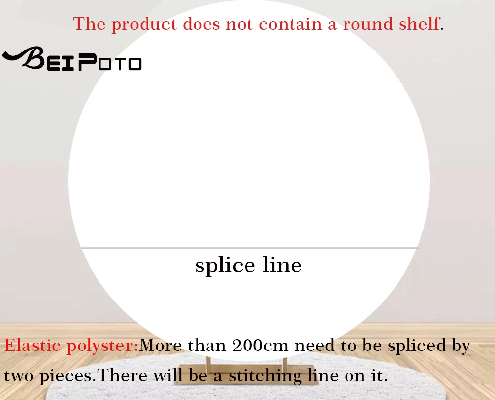 أبيض مطاطا خلفية مستديرة عرض لحفل زفاف استحمام الطفل حفلة عيد ميلاد الديكور صور خلفية راية الدعامة