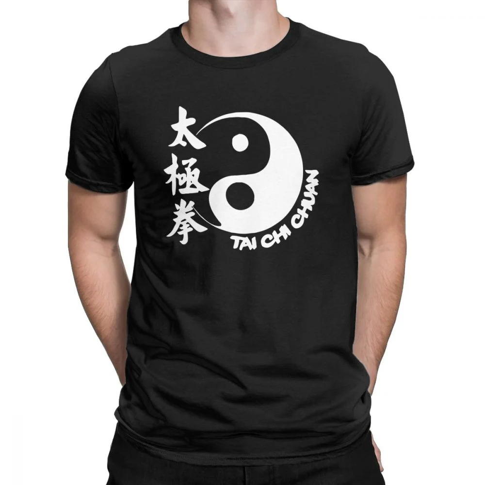 Tai Chi Chuan T Shirt Men's Pure Cotton Hipster T-Shirts O-Neck Tees Short Sleeve Men Cotton Tees Streetwear