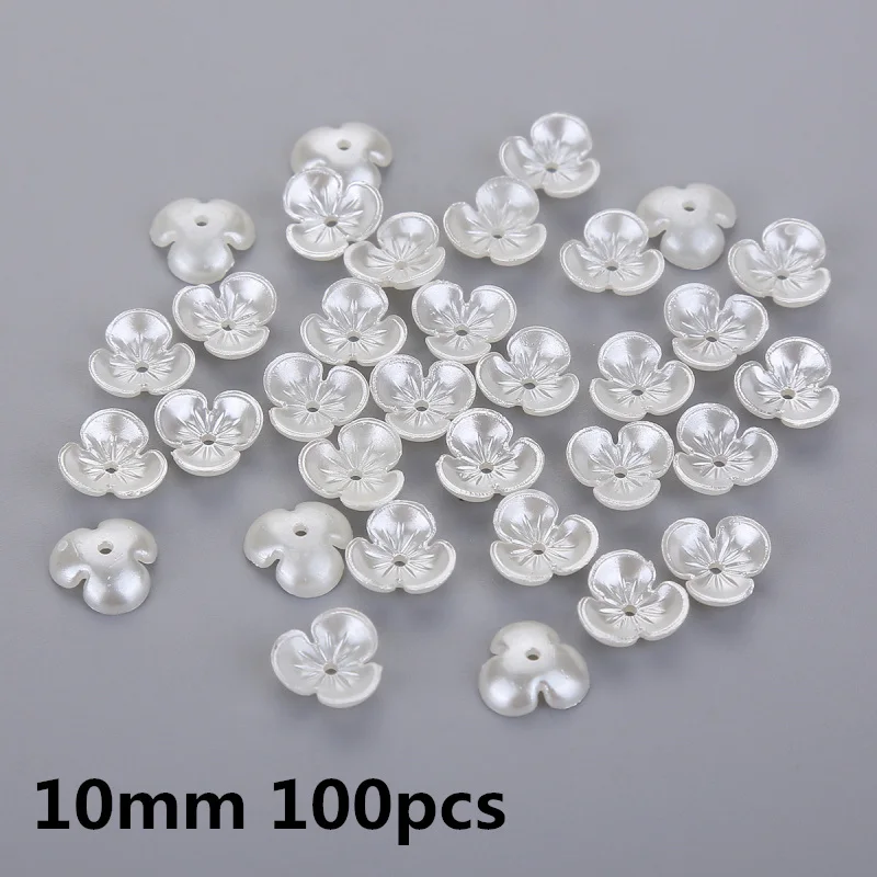 Multi design Beautiful Imitation ABS Flower Pearls Bead Caps End  Receptacle Flower Torus DIY Spaced Apart Jewelry Accessories