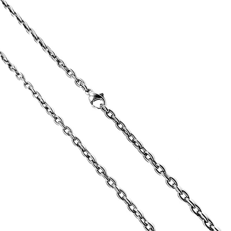 3.5MM Pure Titanium Round O Chain Necklace for Men & Women Welded links chains Necklecs Never Tarnish