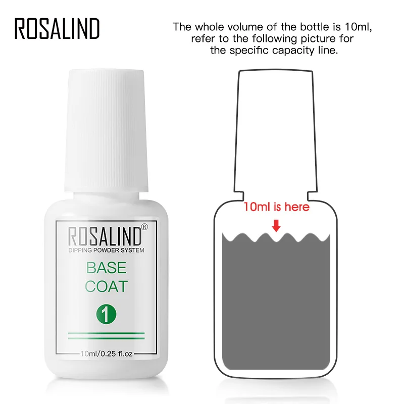 Rosalind Dompelen Nail Poeder Systeem Kit Vloeibare Base Top Coat Activator Clear Nail Art Natuurlijke Droog Zonder Lamp Cure