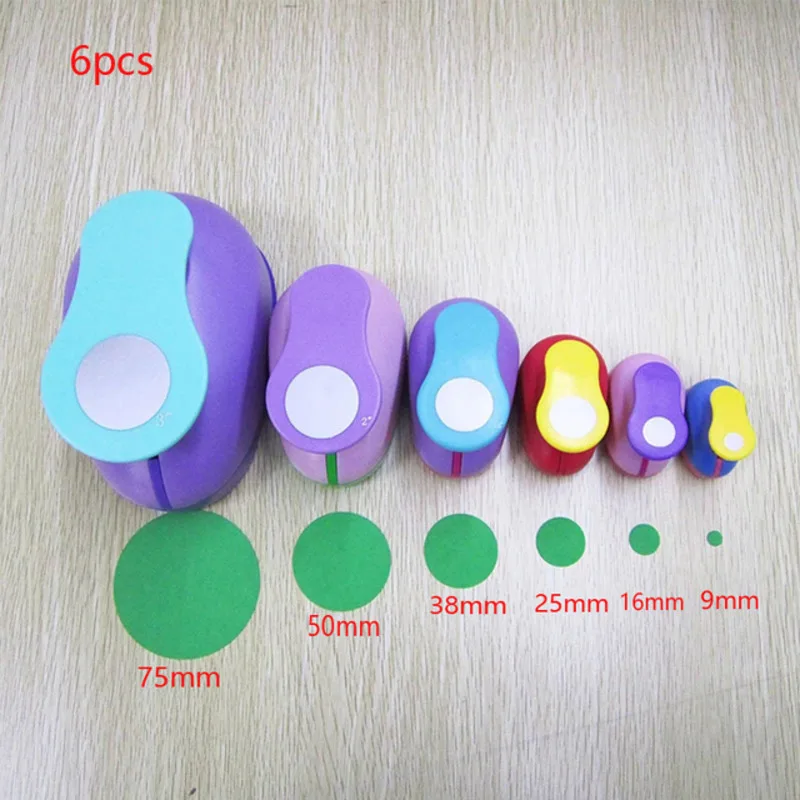 9-50mm Paper Puncher Circular Embossing Device Children Educational Embossing Machine Flower Punching Device Diy Hole Puncher