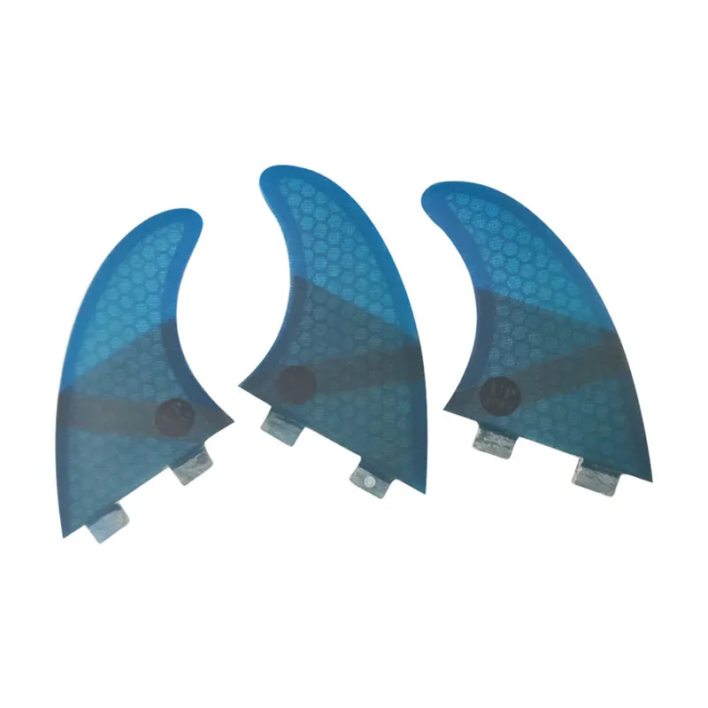 

Fiberglass Honeycomb Fibre Fin Surfboard Fins, Double Tabs, UK2.1, 2 Colors, Tri Set