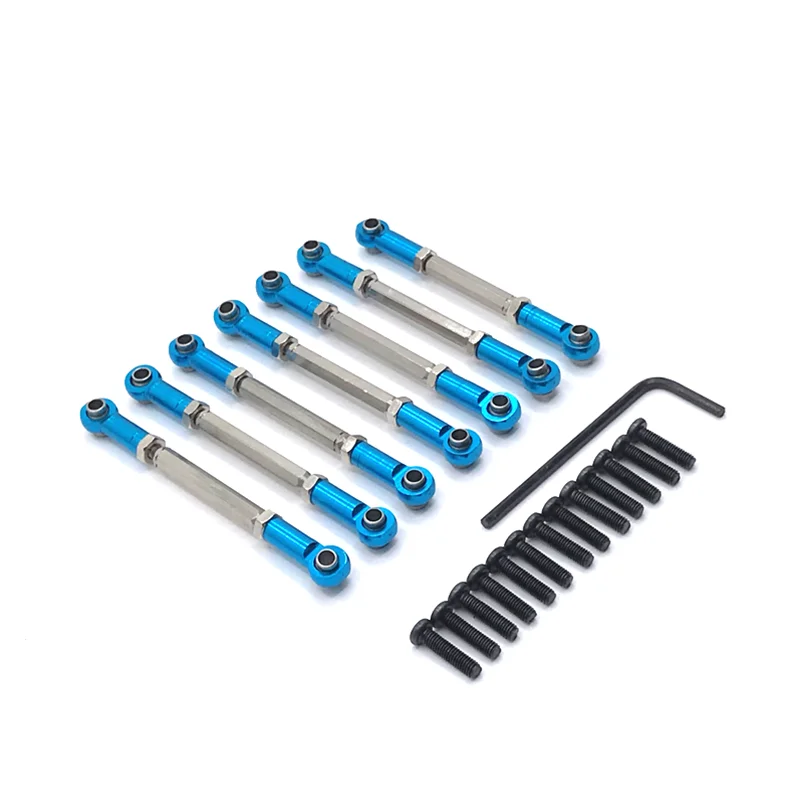 Suitable For WLtoys 1/10 104001 104002 RC Car Spare Parts Metal Upgrade Adjustable Pull Rod