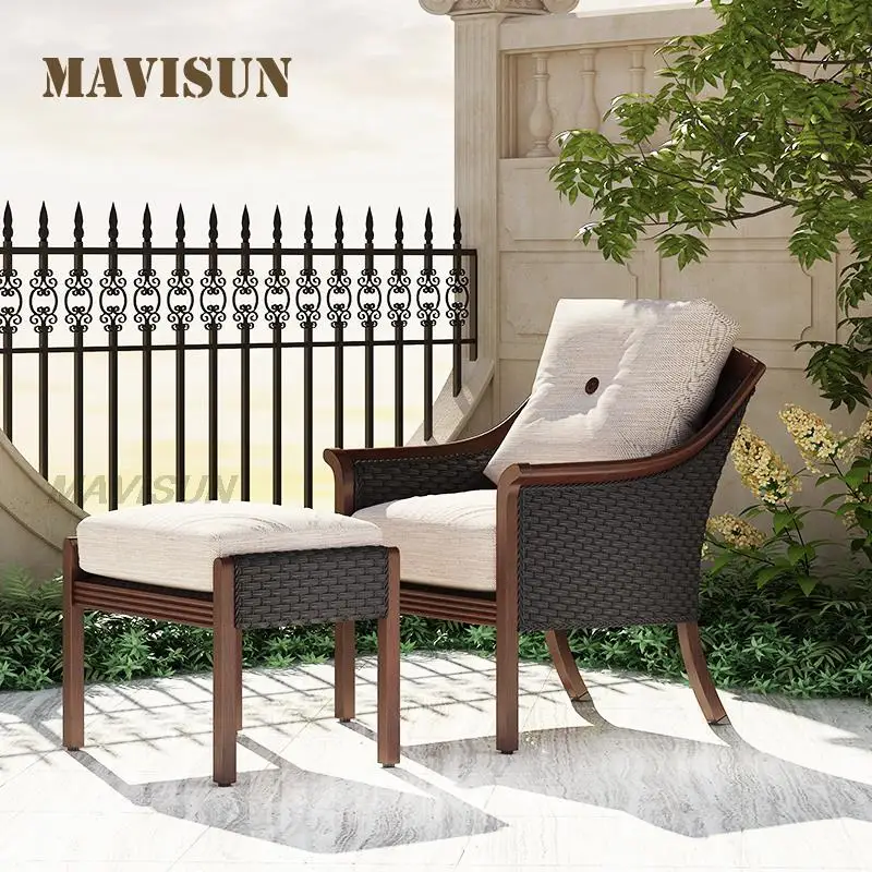 Rattan Furniture Outdoor Bench Sofa For Garden And Country House 1 Person Sofa Wicker Armchair Tourist Lounger For Terraces