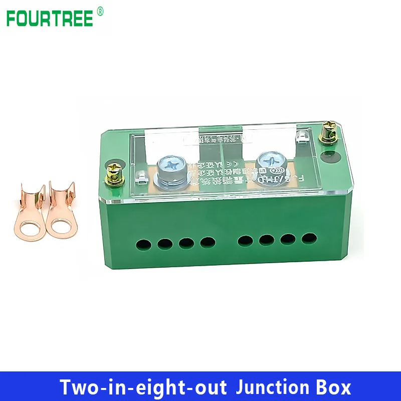 2 In 8 Out High Power Junction Box Quick Connect 220V Einphasig Haushalt Null-feuer Shunt Terminal block Box Metering Fall