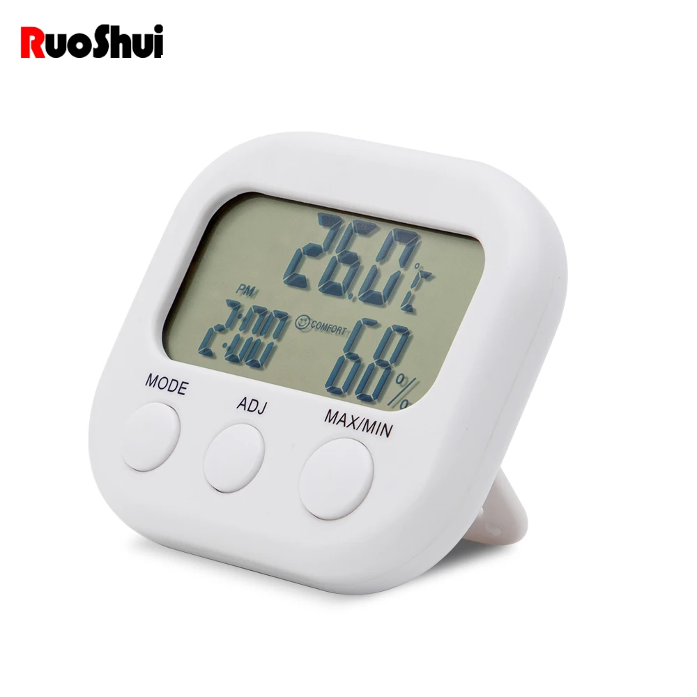 RuoShui Mini Indoor Thermometer Digital LCD Temperature Sensor Humidity Meter Thermometer Room Hygrometer