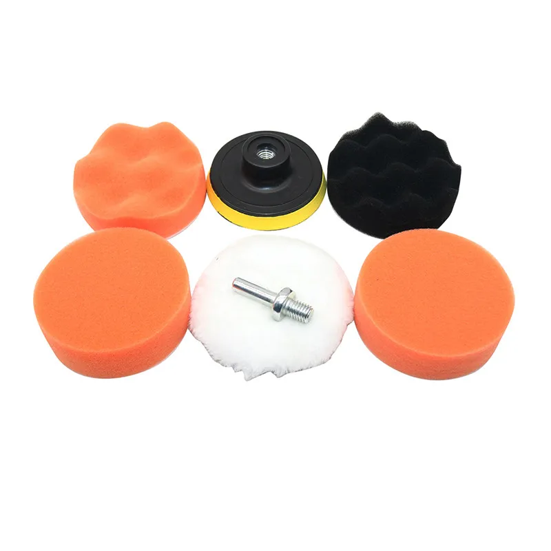 7 Pcs Car Polishing Pad 3 inch Sponge Buffing Waxing Boat Car Polish Buffer Drill Wheel polisher Removes Scratches