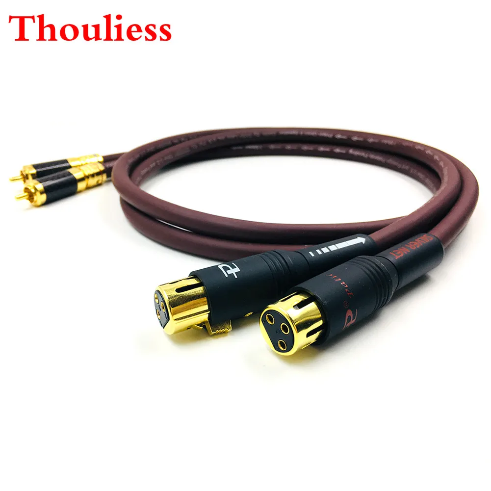 

Thouliess Pair HIFI 2RCA Male to 2 XLR Female Cable RCA XLR Interconnect Audio Cable Gold plated PLUG for Prism OMNI 2 Wire