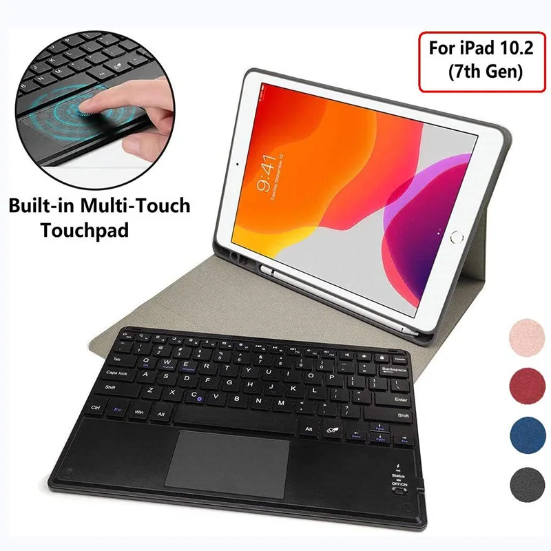 Magic keyboard Smart Case For Ipad10.2,air10.5,Pro 9.7,Mini 4/5 ,ipad pro Detachable Wireless Bluetooth Keyboard With Touch pad