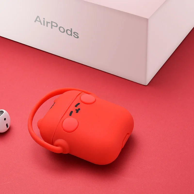 Симпатичный стильный мягкий силиконовый чехол для наушников AirPods для Apple беспроводная Bluetooth гарнитура Tws airpods зарядный чехол Rock