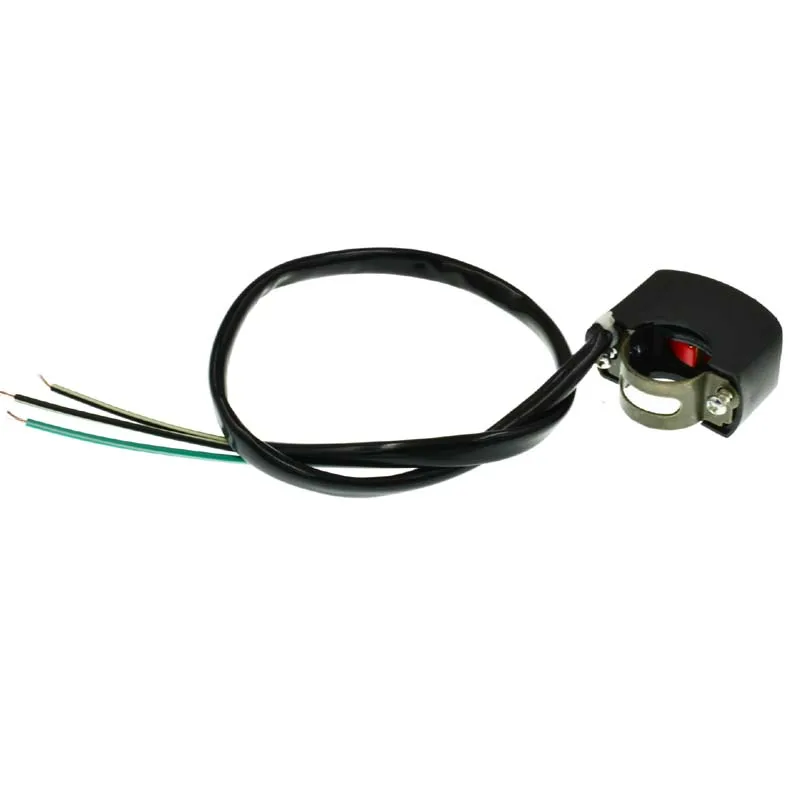 New Flash Motorcycle ON Off Headlight Handle Switch 2/3 Wire Electric Vehicle LED Light Double Push Button Switch 50cm Cable