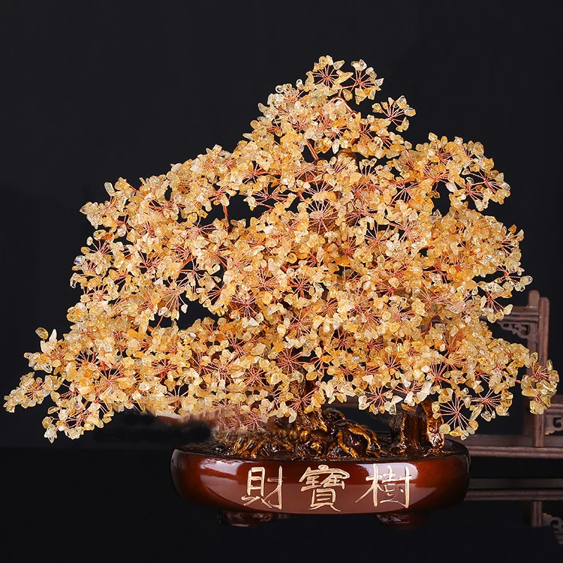 

Home Decor Crystal Feng Shui Money Tree Fortune Tree Crafts Decoration Room Indoor Tabletop Ornaments Creative Nordic Gifts