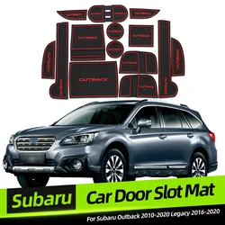 For Subaru Outback 2015 2016 2017 2018 2019 2020 Door Slot Pad Mat Cup Holders  Storage Box Car Interior Accessories