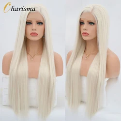 Charisma Silky Straight Hair Synthetic Lace Front Wigs #60 Blonde Wig High Temperature Wigs With Natural Hairline Wigs For Women