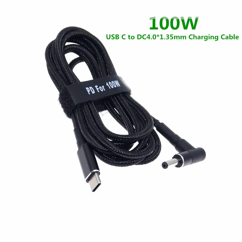 100W USB Type C Power Adapter Converter to 4.0*1.35mm Dc Plug Connector PD Emulator Trigger Charging Cable Cord for Asus Laptop