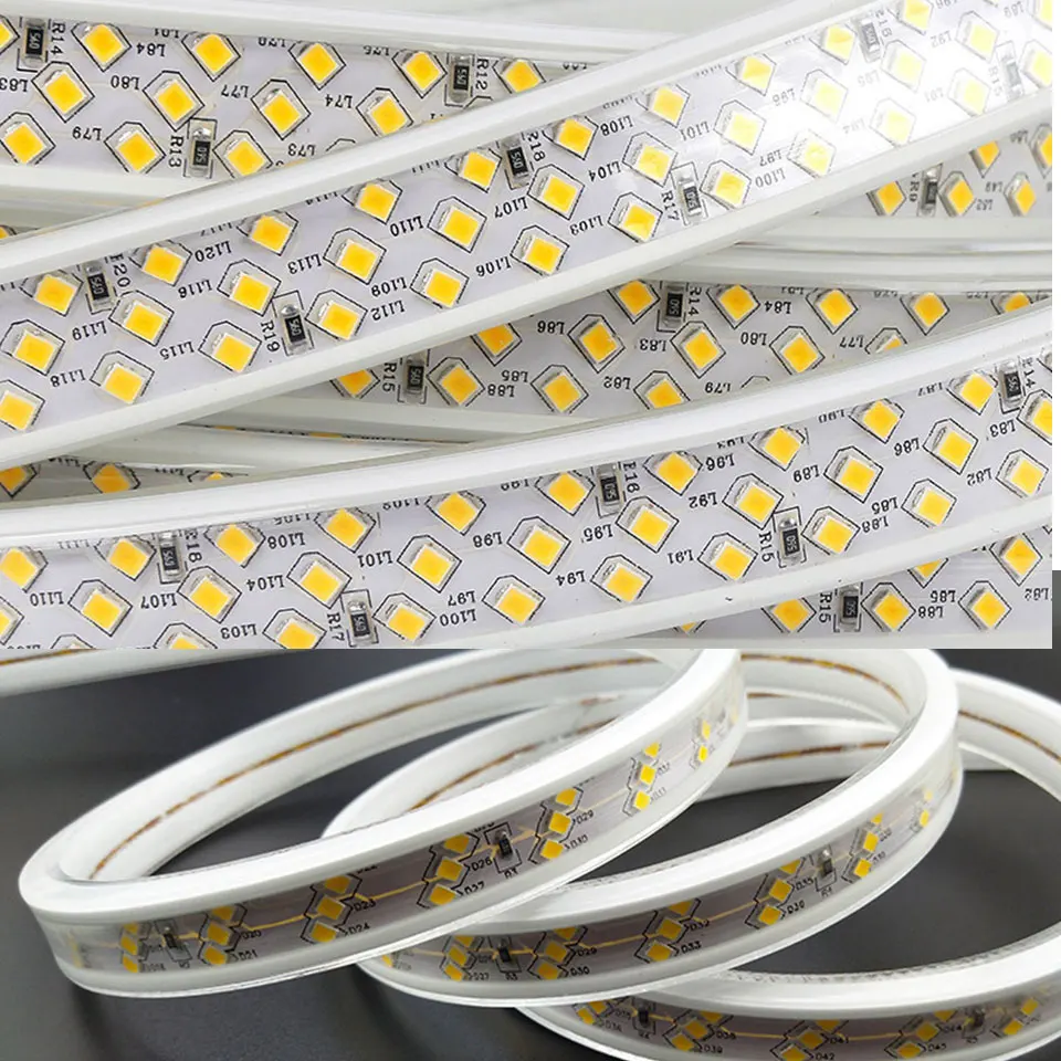 GD 1-12M LED Strip 220V 2835 180LEDs/M LED Strip Light Super Bright LED Tape IP67 Waterproof Xmas String AC220V Decor Lighting