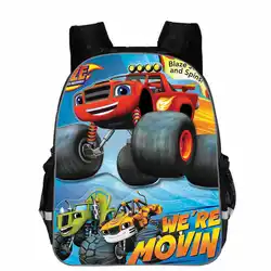 Adolescente dos desenhos animados blaze eo monstro máquina impressão mochila meninos sacos de escola primária mochila mochilas para meninos