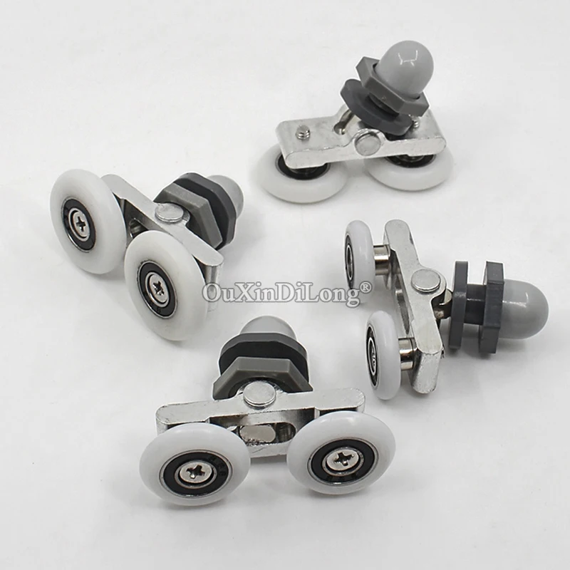 

Brand New 10PCS Heavy Bathroom Shower Door Pulleys Rollers Swing Double Nylon Wheels Runners Replacement Parts Diameter 19~27mm