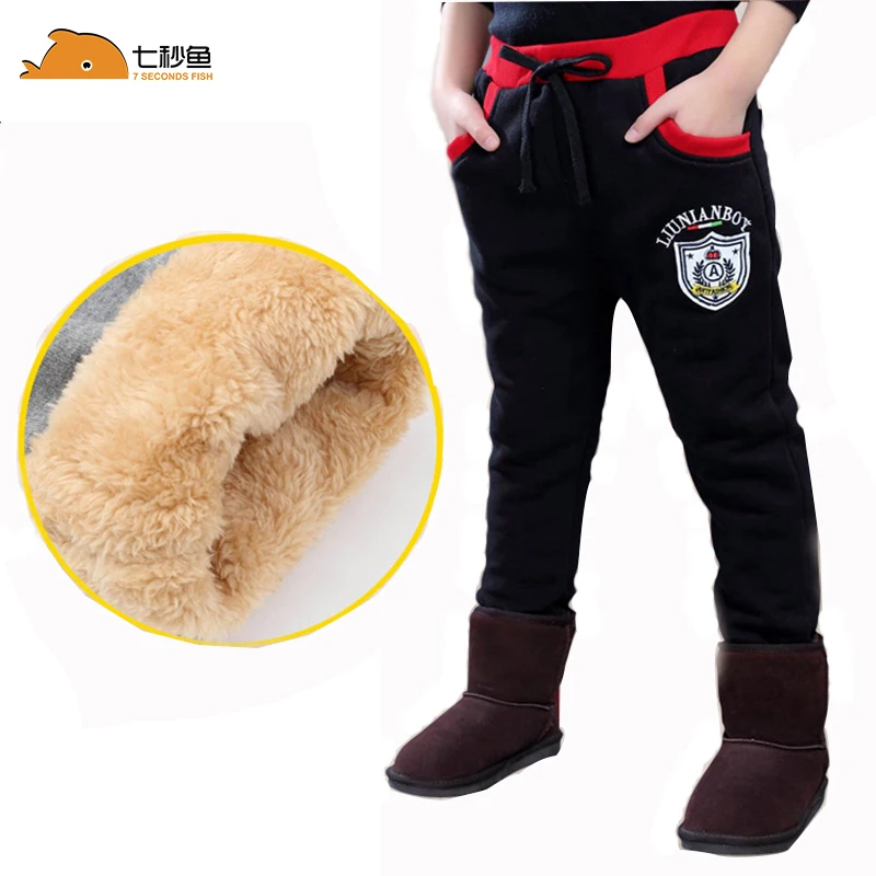 

Boys Winter Pants High Quality Warm Velvet Teenagers Leggings Kids Elastic Waist Fashion Huggy Wuggy Trousers