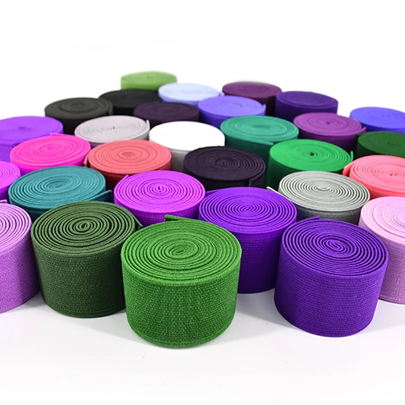 20MM High Quality Rubber Bands Colour Elastic Tape Double-Sided Thickening Elastic Belt For Clothing Sewing Accessories 25 Color