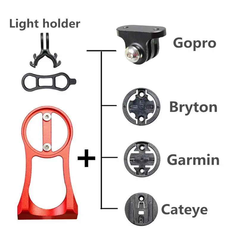 Aluminium Bicycle Computer Stopwatch Holder Road Bike Handlebar Extension MTB Speedometer GPS Mount for Garmin Bryton CATEYE