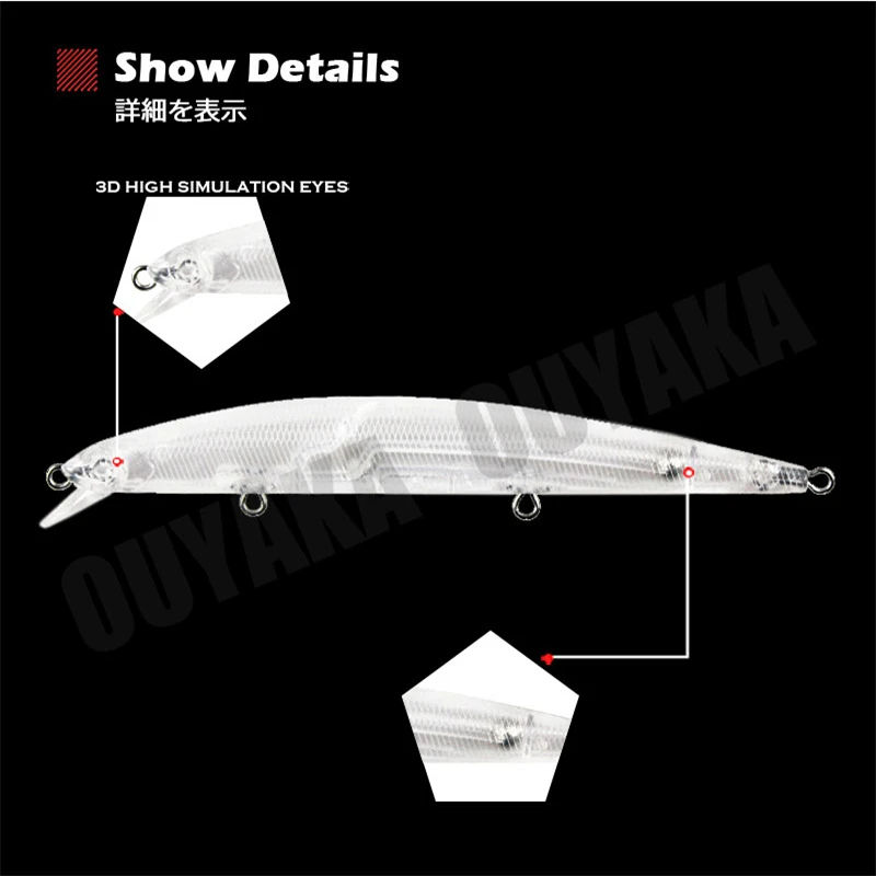 Fishing Accessories Lure Sinking Minnow Isca Artificial Blank Unpainted Lures Weights 7.5-10g ABS Diy Bait Peche A La Carpe Fish