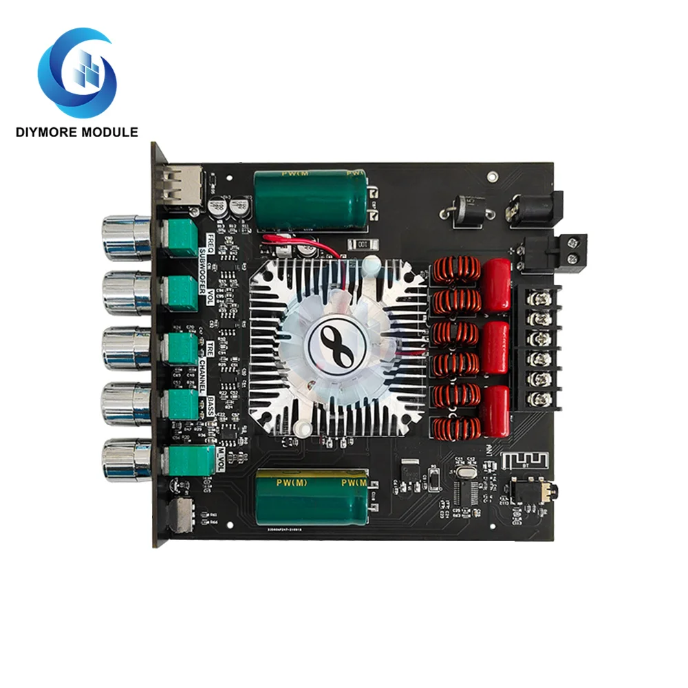 DC15-36V ZK-HT21/ZK-TB21 2.1 Channel 160WX2+220W TDA7498E Bluetooth Digital Power Amplifier Module High and Low Tone Subwoofer