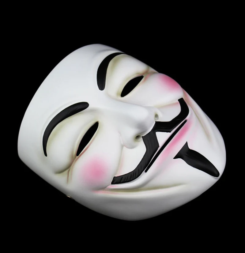 Masques qualifiée aux anonymes pour adultes et enfants, accessoires de cosplay de fête d'Halloween, fournitures de olympiques d'anime, thème du film, MasTim ade