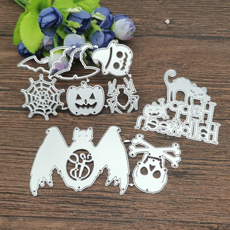 Happy Halloween set frame Metal Cutting Dies Stencils For DIY Scrapbooking Decorative Embossing Handcraft Die Cutting Template