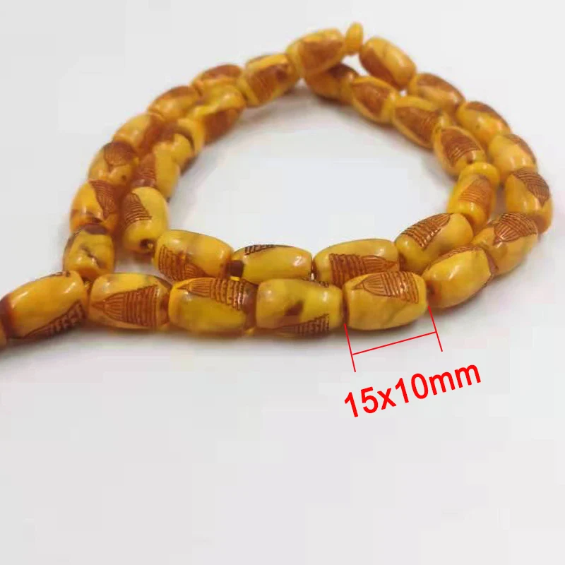 Tasbih resina gialla 33 rosario perlina islamico misbaha regalo musulmano turchia moda braccialetto accessori gioielli a portata di mano