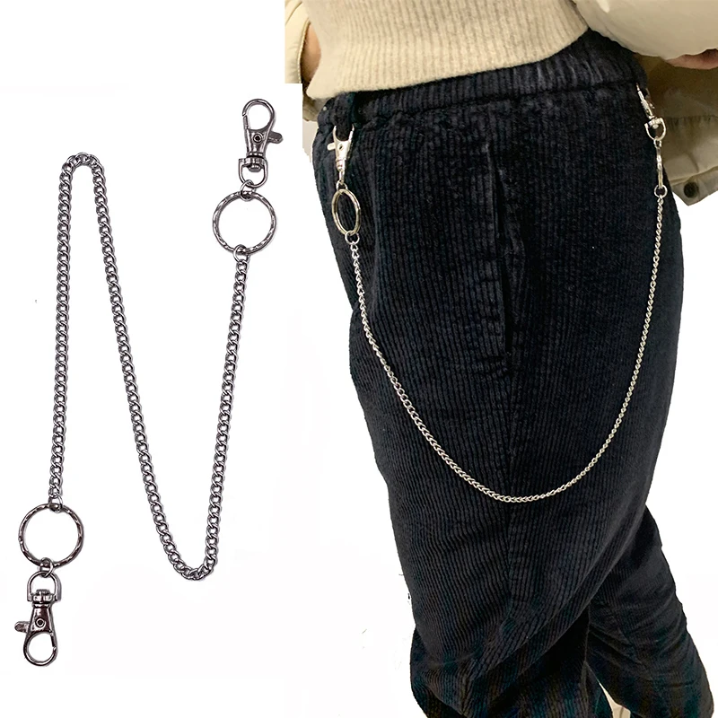 

single layer double ring silver color alloy belt chains rock style dance chain belt personalized decoration wild jean with chain